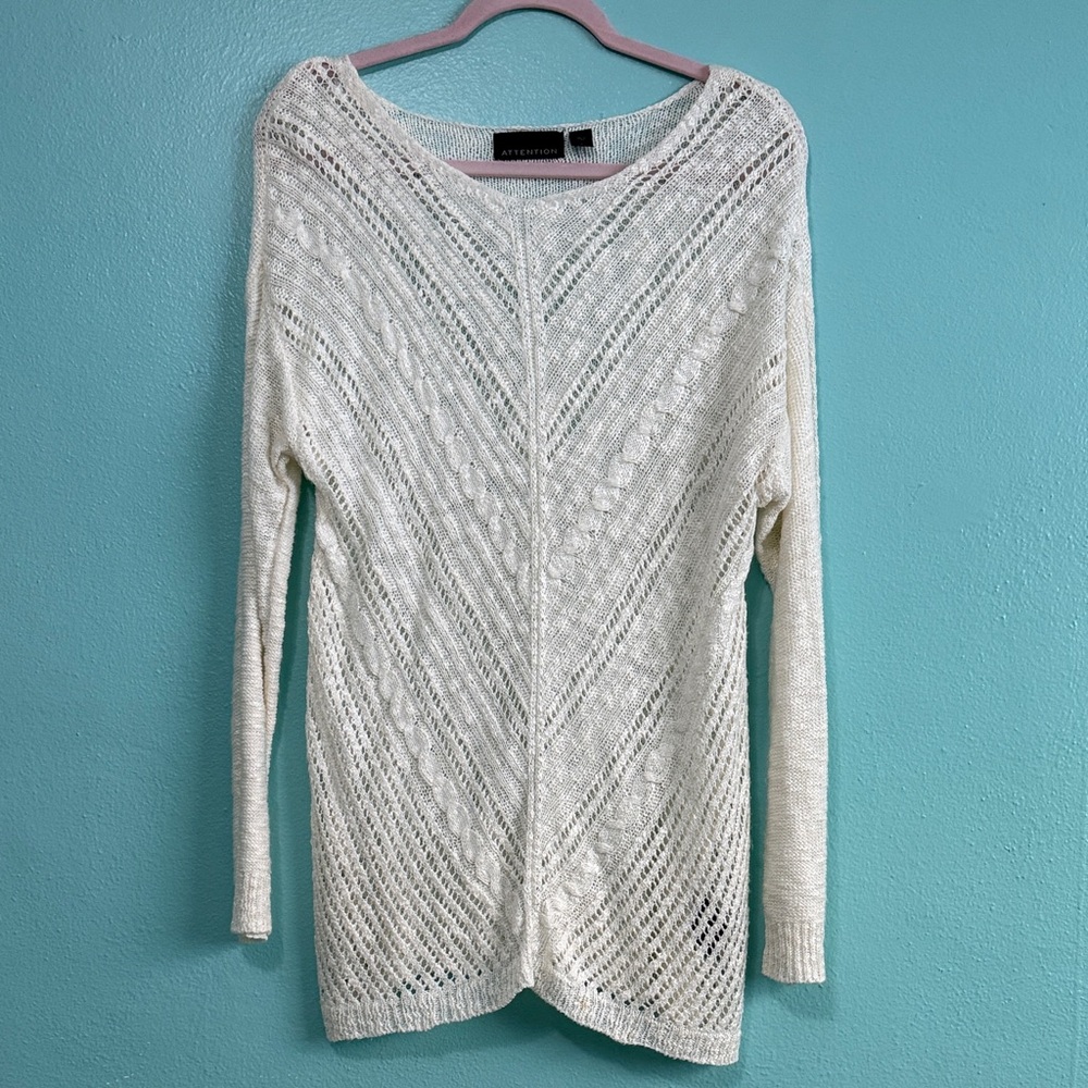 Attention Women's Cream Knit Sweater